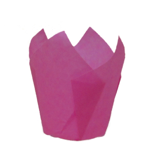 Novacart Novacart Pink Tulip Disposable Baking Cup - 1-1/4