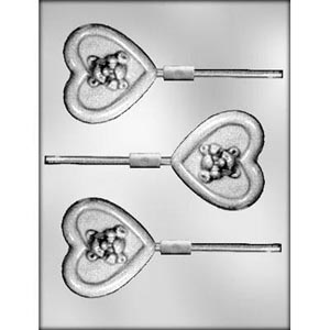 CK Products CK Products 90-1214 Heart-with-Bear Sucker Plastic Chocolate Mold