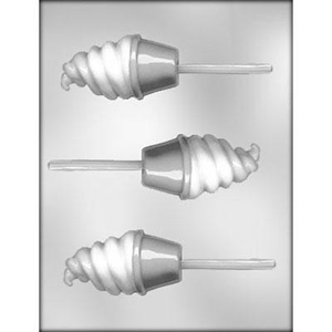 CK Products CK Products 90-13342 Ice-Cream-Cone Sucker Plastic Chocolate Mold
