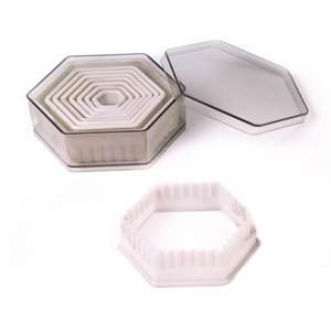 CK Trading Heat-Resistant Cutters, Fluted Hexagon, 9-Piece Set
