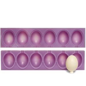 unknown Artisan Silicone Egg Sugar & Candy Mold with Compression Plates