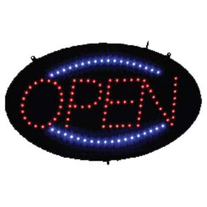 Winware by Winco Winware by Winco LED-10 Open LED Neon Sign With Transparent Cover