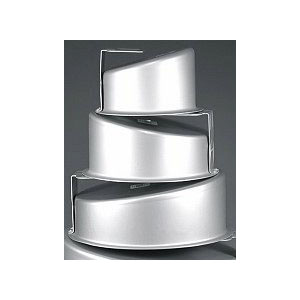 Fat Daddio's Fat Daddio's Round Topsy-Turvy Mad Dadder 3-Piece Cake Pan Set