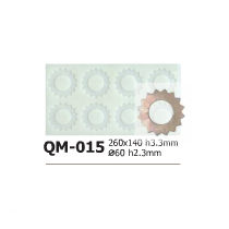 CK Trading Silicone Chocolate Sheet, Gear 57mm, 8 Cavities