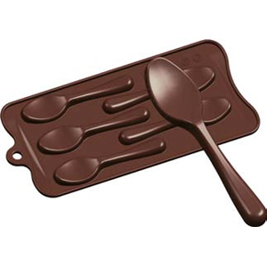 Fat Daddio's Fat Daddio's Silicone Chocolate Mold: Spoon, 5 Cavities