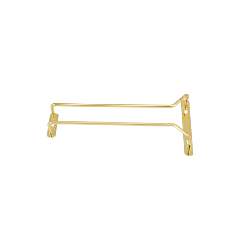 Winware by Winco Winware by Winco Wire Glass Hanger/Holder Rack, Brass Plated - 10