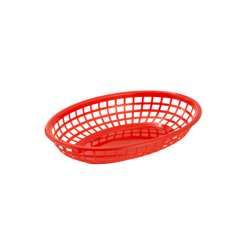Winware by Winco Winware by Winco Oval Plastic Fast Food Basket - 9-1/2
