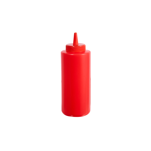 Winware by Winco Winware by Winco Food Service Plastic Squeeze Bottle - Red 12 Oz