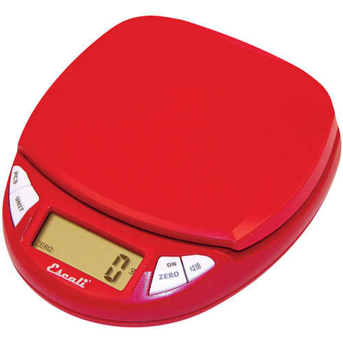 Escali Escali Pico Colored Digital Scale, 11 Lb / 5 Kg - Cherry Red
