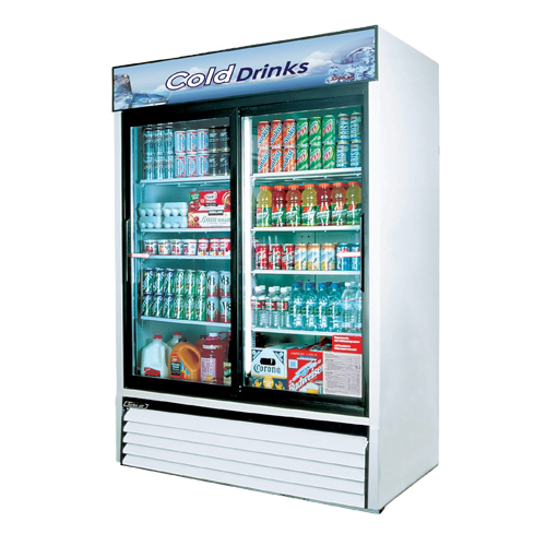 Turbo Air Turbo Air TGM-48R 2 Sliding Glass Door Refrigerated Merchandiser - 48 cu. ft. - White Cabinet