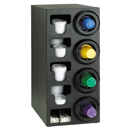 Dispense-Rite Dispense-Rite Countertop 4-Cup Dispensing with Built-In Lid and Straw Organizer - Right