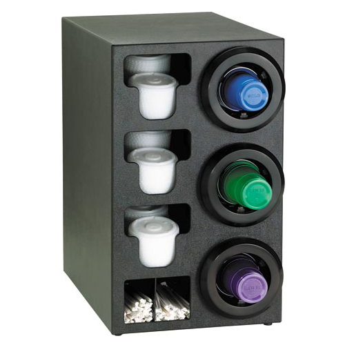 Dispense-Rite Dispense-Rite Countertop 3-Cup Dispensing with Built-In Lid and Straw Organizer - Right