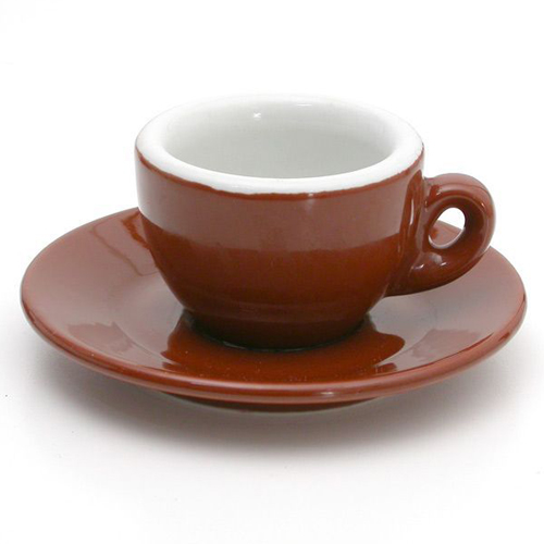 Nuova Poin Nuova Poin Espresso Porcelain Set, Brown & White