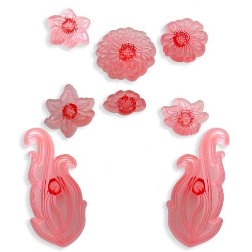 JEM Cutters JEM Cutters Floral Scrolls and Trims, Set of 8 Cutters