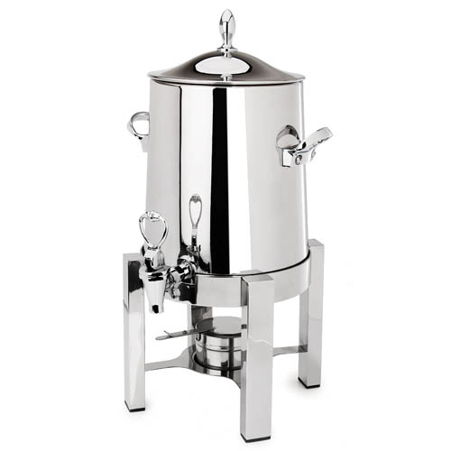 Eastern Tabletop Mfg. Eastern Tabletop Silverplated Coffee Urn with P2-Pillar'd Square Leg - 5 Gallon