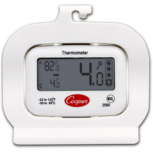 Cooper Cooper 2560 Digital Refrigerator / Freezer Thermometer, White