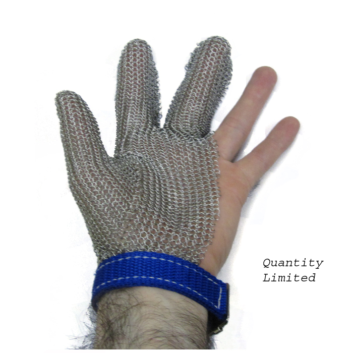 unknown Stainless Steel Mesh Glove, 3 Finger, Right Hand, Large