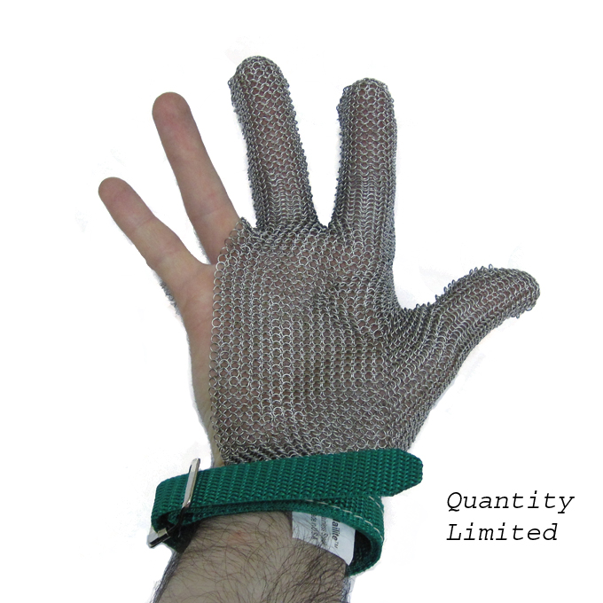 unknown Stainless Steel Mesh Glove, 3 Finger, Extra Large - Left