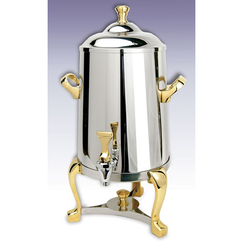 Eastern Tabletop Mfg. Eastern Tabletop Stainless Steel w/ Brass Accents Freedom Insulated Coffee Urn - 3 Gal