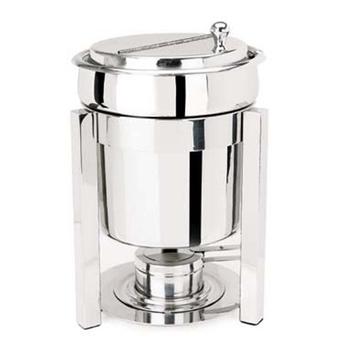 Eastern Tabletop Mfg. Eastern Tabletop 7 Qt. Petite Marmite Sauce Stand P2 Square Style - Stainless Steel