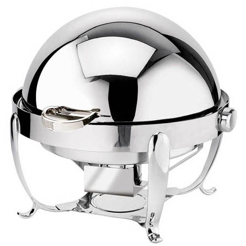 Eastern Tabletop Mfg. Eastern Tabletop Park Avenue Collection Round Rolltop Chafer - 8 Qt. - Stainless Steel