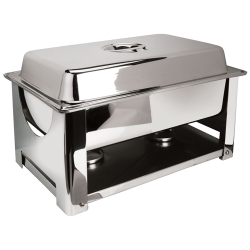Eastern Tabletop Mfg. Eastern Tabletop Chafer 8 Qt. Collapsible Rectangular Lift-Off Chafer - Stainless Steel