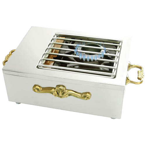 Eastern Tabletop Mfg. Eastern Tabletop 3265G Single Butane S/S Stove Cover Up w/ Brass Grates