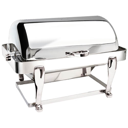 Eastern Tabletop Mfg. Eastern Tabletop Freedom Rectangular Rolltop Chafer w/ Drip-Free Feature - 8 Qt. - Stainless Steel