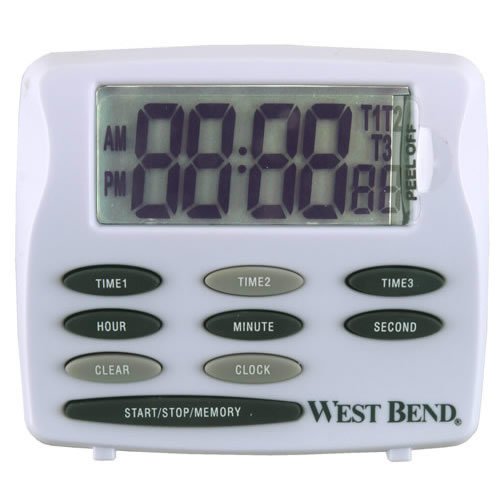Regal Ware Regal Ware White Triple Electronic Timer- West Bend 40053