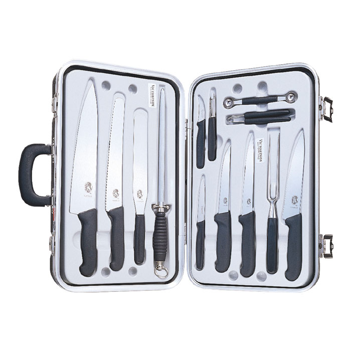 Victorinox Forschner Victorinox 14-Piece Gourmet Cutlery Set, Fibrox Handles with Attache Case
