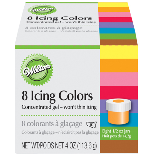 Wilton Wilton 8 Icing Colors Set, 1/2 oz. jars - 601-5577