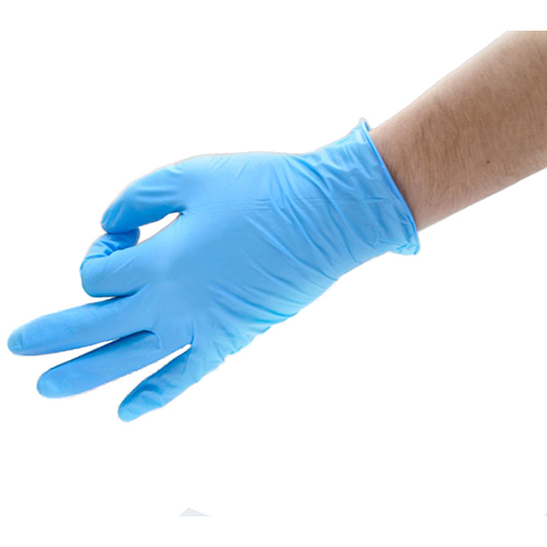 BakeDeco Disposable Powder-Free Foodservice Nitrile Gloves - Large