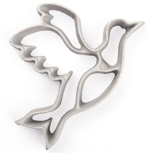 unknown Rosette-Iron Mold, Cast Aluminum Dove Shape