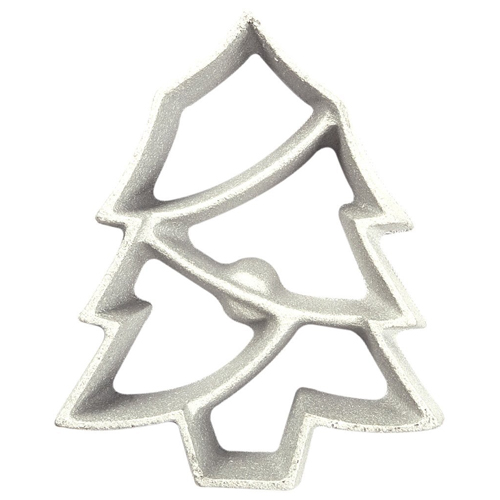 unknown Rosette-Iron Mold, Cast Aluminum Modern Christmas Tree Shape