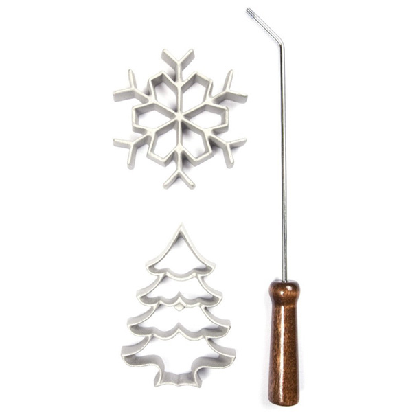 unknown Snowflake & Tree Rosette Iron Set