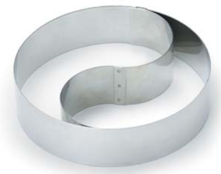 Gobel Gobel Round Cake / Mousse Ring, St. Steel: Dual Color, 7