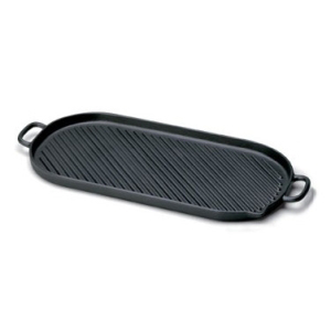 Paderno World Cuisine Paderno World Cuisine Chasseur Oval Cast-Iron Grill w/ Handles 18 3/8