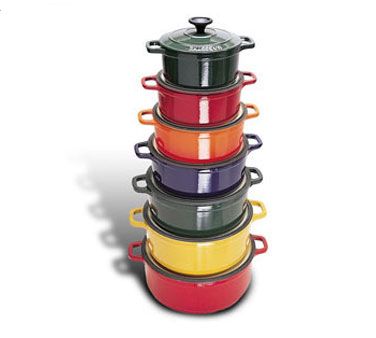 Paderno World Cuisine Paderno World Cuisine Chasseur Enamel Cast-Iron Round Dutch Oven, 4Qt. - Red