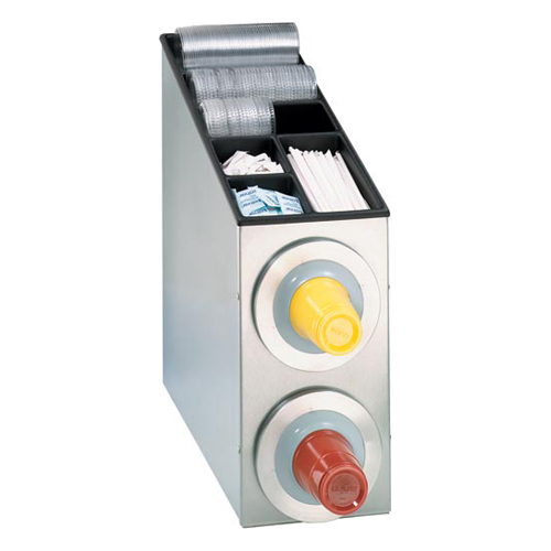 Dispense-Rite Dispense-Rite BFL-L-2SS Countertop 2-Cup S/S Dispensing Combination Cabinet