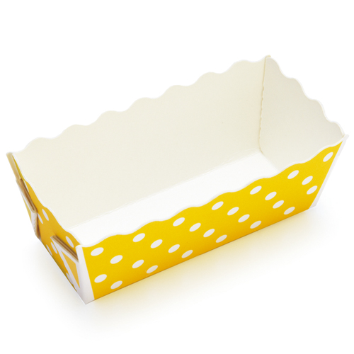 Welcome Home Brands Welcome Home Brands Polka Dot Yellow Paper Mini Loaf Baking Pan