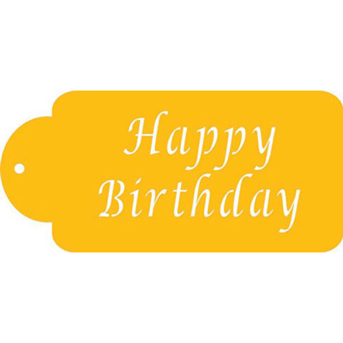 Designer Stencils Designer Stencils Decorating Cake Stencil Happy Birthday, 3