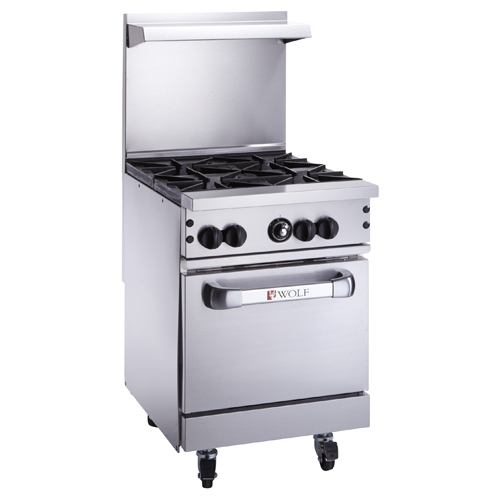 Wolf Wolf C24S-4B Challenger XL Standard Oven and 4 Burners 24