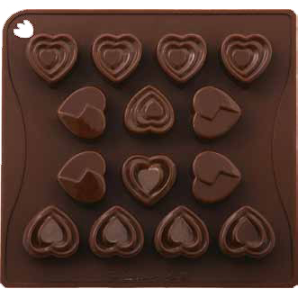 Pavoni Pavoni ChocoIate Heart-Shapes Silicone Mold