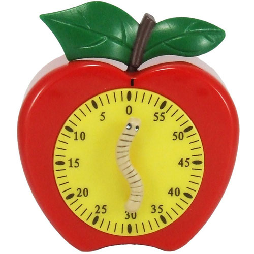 Lux Lux Magnetic Apple Timer, 60 Minute, Long Ring
