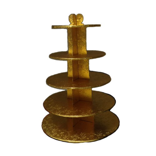 unknown Gold Foil Covered 5-Tier Cupcake Stand / Tower