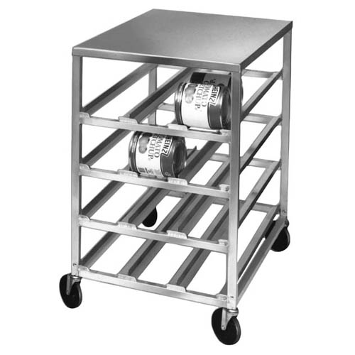 Channel Channel Can-Storage Mobile Worktable, Holds 54 #10 Cans - Stainless