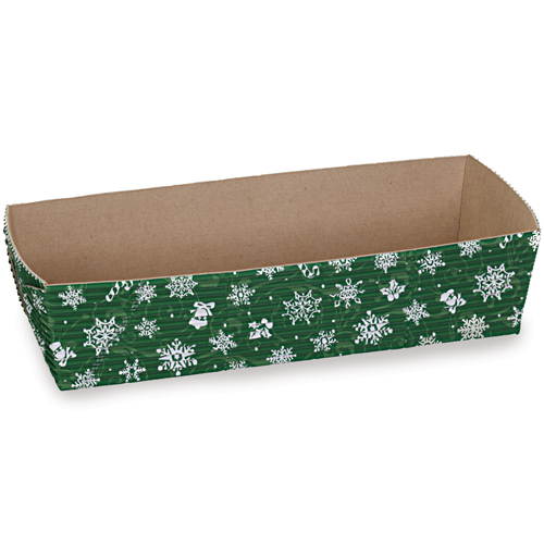 Welcome Home Brands Welcome Home Brands Disposable Snowflake Green Loaf Baking Paper Pan