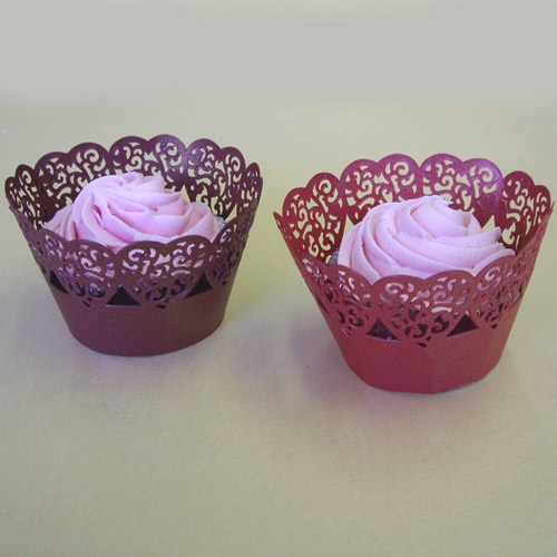 PME Sugarcraft PME Cupcake Wrapper Hearts, Red, 12 Cups per pack