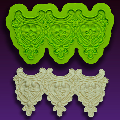 Marvelous Molds Earlene's Enhanced Peggy-Sue-Lace Silicone Fondant Mold by Marvelous Molds