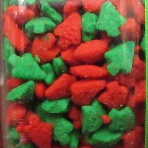 PME EST952 Edible Decorations, Mini Red and Green Trees